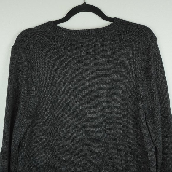 J Jill Black and Silver Sparkly‎ Crew Neck Sweater Size Medium - Picture 7 of 8